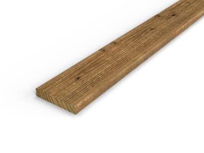 Lame terrasse pin marron 27x145 mm, pin de Suède traité : piece