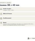 Tasseau autoclave noir 28x42 en pin sylvestre, classe 3 : commande et livraison
