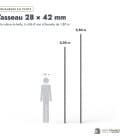 Tasseau en pin sylvestre traité autoclave noir – Section 28x42 mm, longueurs, Abri Français