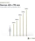 Chevron en pin sylvestre traité autoclave vert classe 4 – Section 45x70 mm, longueurs, Abri Français