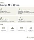 Chevron en pin sylvestre traité autoclave vert classe 4 – Section 45x95 mm, en bref, Abri Français