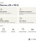Chevron en pin sylvestre profil U traité autoclave vert classe 4 – Section 45x95 mm U, en bref, Abri Français