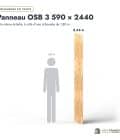 Panneau OSB 3 rainuré-languette – Dimensions 590x2440 mm – Épaisseur 18 mm, longueurs, Abri Français