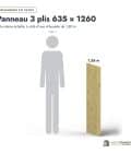 Panneau 3 plis en épicéa traité autoclave – Dimensions 635x1260 mm – Épaisseur 19 mm, longueurs, Abri Français