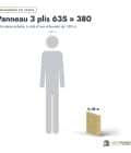 Panneau 3 plis en épicéa traité autoclave – Dimensions 635x380 mm – Épaisseur 19 mm, longueurs, Abri Français