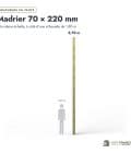 Madrier en pin sylvestre traité autoclave vert classe 4 – Section 70x220 mm, longueurs, Abri Français