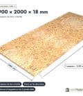 Panneau OSB 3 rainuré-languette – Dimensions 900x2000 mm – Épaisseur 18 mm, pièce cotée, Abri Français