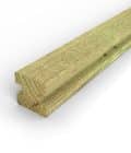 Poteau en pin sylvestre profil H traité autoclave vert classe 4 – Section 90x90 mm H, vue principale, Abri Français
