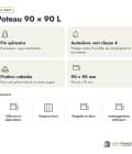 Poteau en pin sylvestre profil L traité autoclave vert classe 4 – Section 90x90 mm L, en bref, Abri Français
