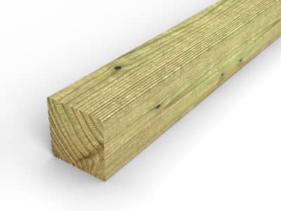 Poteau en pin sylvestre traité autoclave vert classe 4 – Section 90x90 mm, vue principale, Abri Français