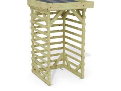 Abri à bûches 1 m × 1,30 m – rendu 3D sur fond blanc