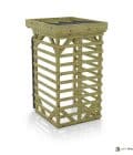 Abri à bûches 1 m × 1,30 m, avec gouttière – vue arrière, fond et côtés