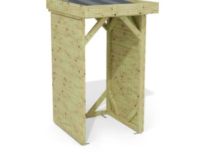 Abri à bûches 1 m × 1,30 m – rendu 3D sur fond blanc
