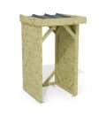 Abri à bûches 1 m × 1,30 m, adossé – rendu 3D sur fond blanc