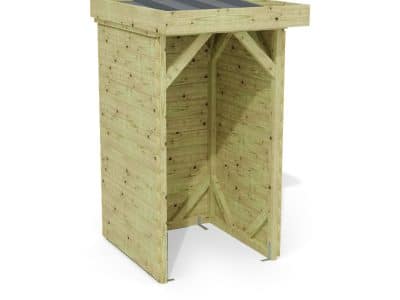 Abri à bûches 1 m × 1,30 m – rendu 3D sur fond blanc