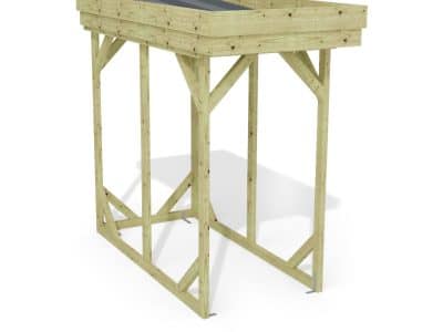 Abri à bûches 1 m × 2,27 m – rendu 3D sur fond blanc