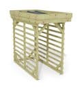 Abri à bûches 1 m × 2,27 m – rendu 3D sur fond blanc