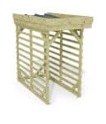 Abri à bûches 1 m × 2,27 m, adossé – rendu 3D sur fond blanc