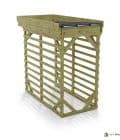 Abri à bûches 1 m × 2,27 m, adossé – vue arrière, fond et côtés
