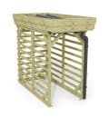 Abri à bûches 1 m × 2,27 m, avec gouttière – rendu 3D sur fond blanc