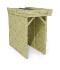 Abri à bûches 1 m × 2,27 m, adossé – rendu 3D sur fond blanc