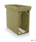 Abri à bûches 1 m × 2,27 m, avec gouttière – vue arrière, fond et côtés