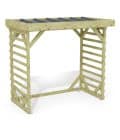 Abri à bûches 2 m × 1,30 m – rendu 3D sur fond blanc