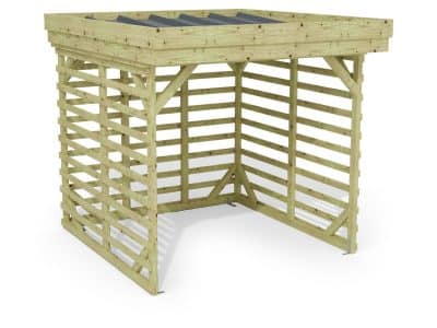 Abri à bûches 2 m × 2,27 m – rendu 3D sur fond blanc