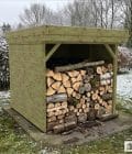 Abri à bûches 2 m × 2,27 m – mise en situation