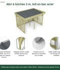 Abri à bûches 3 m × 2,27 m – points forts
