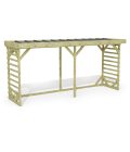 Abri à bûches 4 m × 1,30 m – rendu 3D sur fond blanc