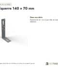 Équerre 140 × 70 mm, usages, Abri Français