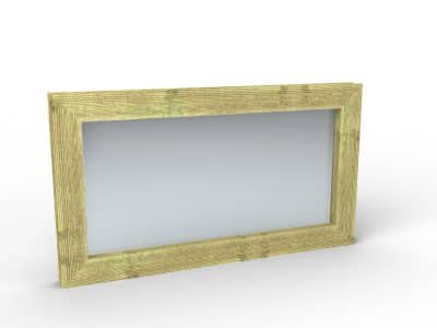 Fenêtre 90x50 cm en bois traité autoclave pour abri de jardin : porte