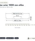 Bac acier gris anthracite RAL 7016 – Épaisseur 63/100 – 5 Ondulations, plan de section, Abri Français