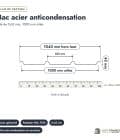 Bac acier gris anthracite RAL 7016 – Épaisseur 63/100 – 5 Ondulations, plan de section, Abri Français