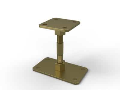 Pied de poteau réglable pour poteau 90x90, de 120 à 190 mm : piece