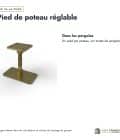 Pied de poteau réglable pour poteau 90x90, de 120 à 190 mm : usages