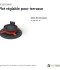 Plot réglable terrasse en polypropylène, 5 hauteurs de 25 à 260 mm : usages