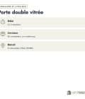 Porte double vitrée bois traitée autoclave, 2 vantaux de 45 mm : commande livraison