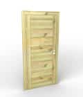 Porte pleine bois extérieur à un vantail, traitée autoclave, 45 mm : porte