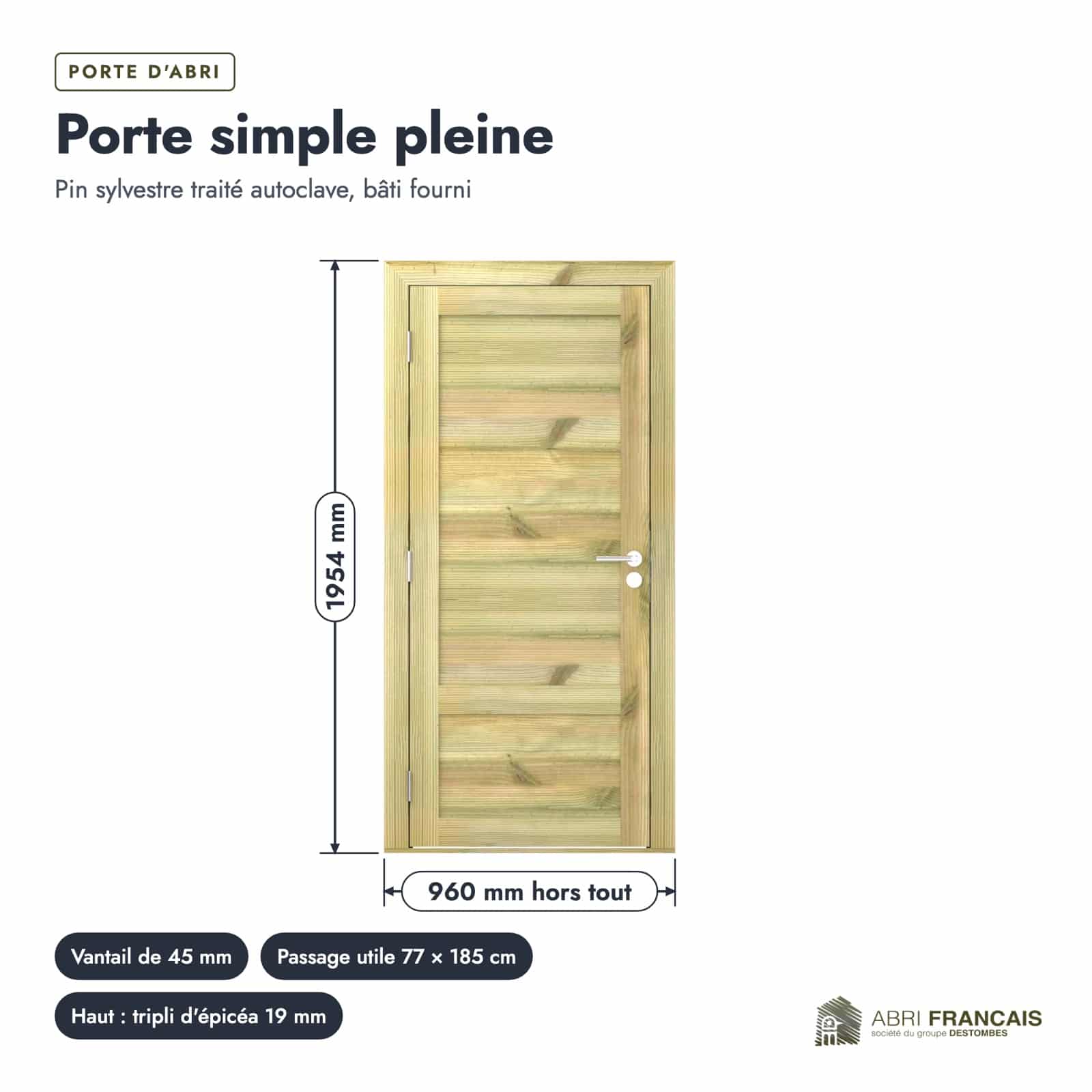 Plan de section coté, sur le vrai bois de bout