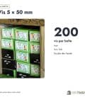 Vis 5 × 50 mm, boîte ou ensemble, Abri Français