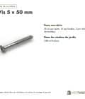 Vis 5 × 50 mm, usages, Abri Français