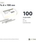 Vis inox 6x100 A2, double tête fraisée T30, boîte de 100 : boite ou ensemble