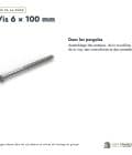 Vis inox 6x100 A2, double tête fraisée T30, boîte de 100 : usages