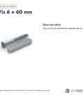 Vis 6 × 60 mm + cheville Ø 10 × 50 mm, usages, Abri Français