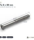 Vis terrasse inox 5x50 double filet, tête réduite T25, boîte de 200 : piece cotee